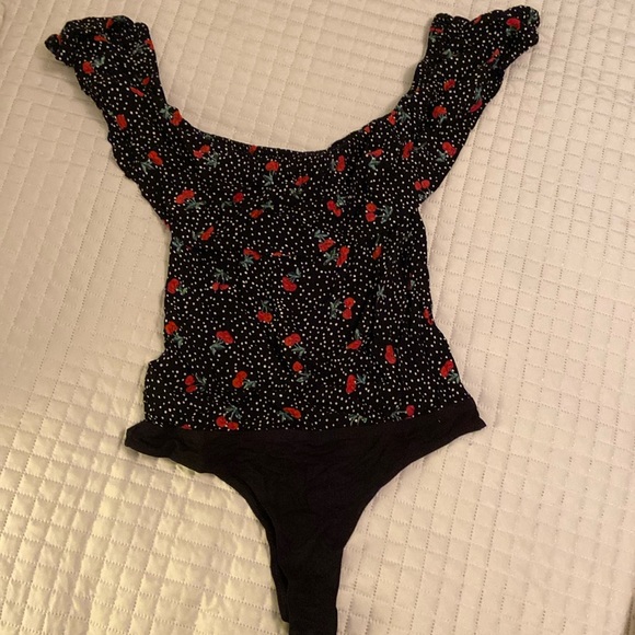 Amuse Society Tops - Amuse Society Cherry Bodysuit